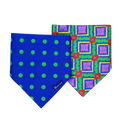 Reversible Dog Bandana in Floral and Polka Dot Cotton