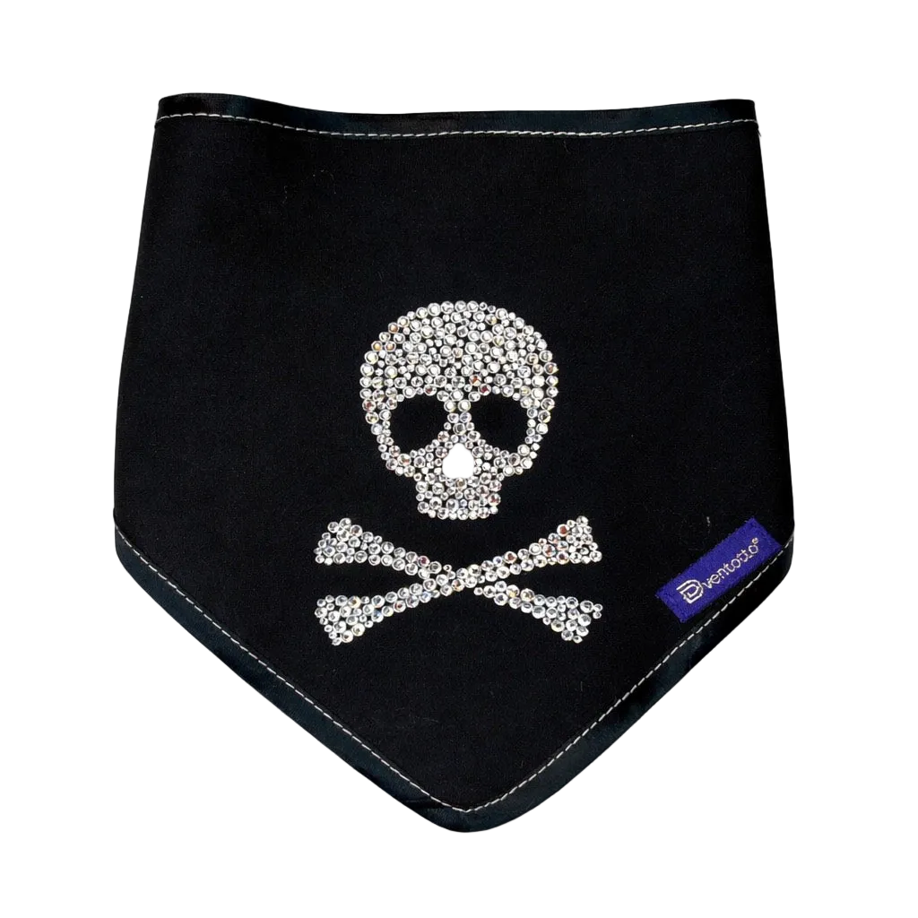Jolly Roger Dog Bandana with Rhinestones | Dventotto®