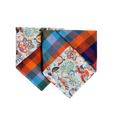 Reversible Dog Bandana in Floral and Gingham Cotton | Dventotto®