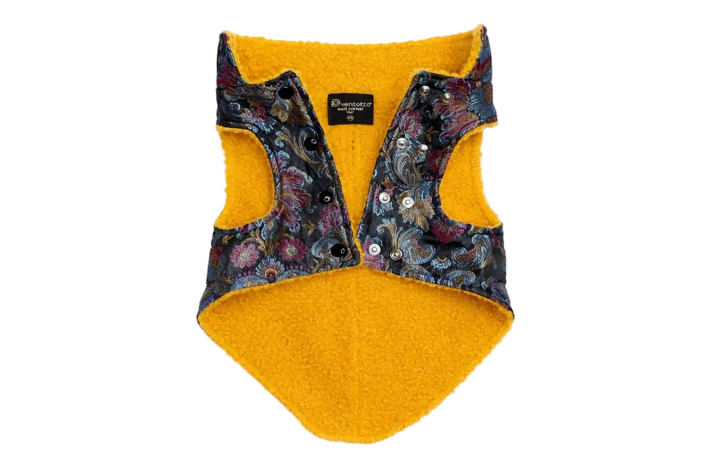 Cappotto per Cane Raffinato in Broccato Mod. Oriente | Dventotto®