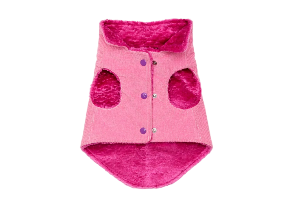 Nile Pink Corduroy Dog Coat | Dventotto®