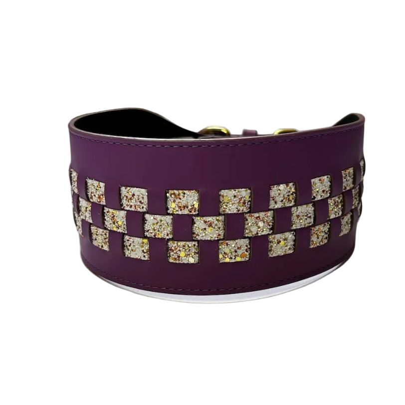Camilla Italian Leather Collar and Leash Set for Greyhounds | Dventotto®