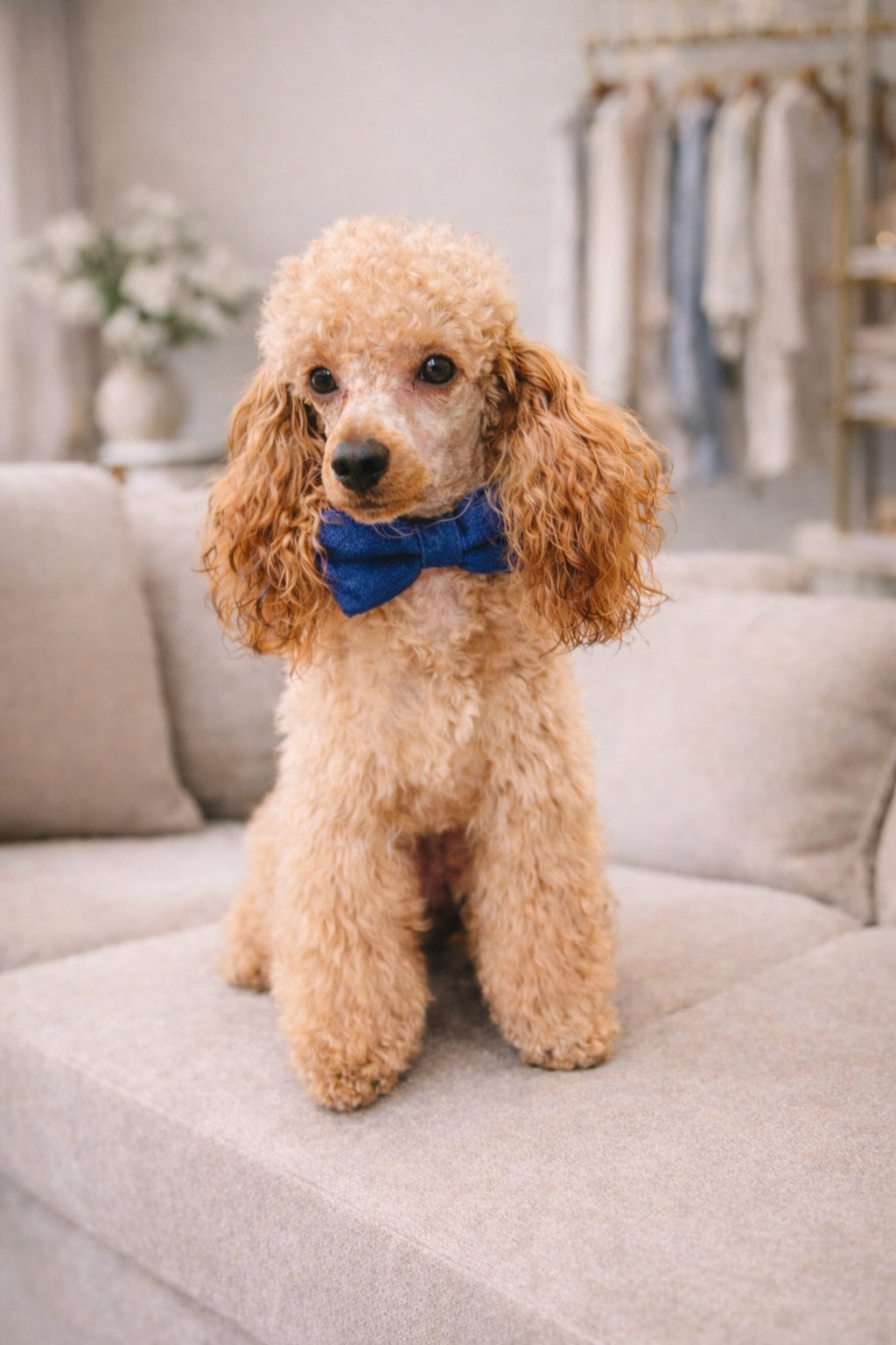 Handmade Italian Damask Fabric Dog Bow Tie | DIXY'S
