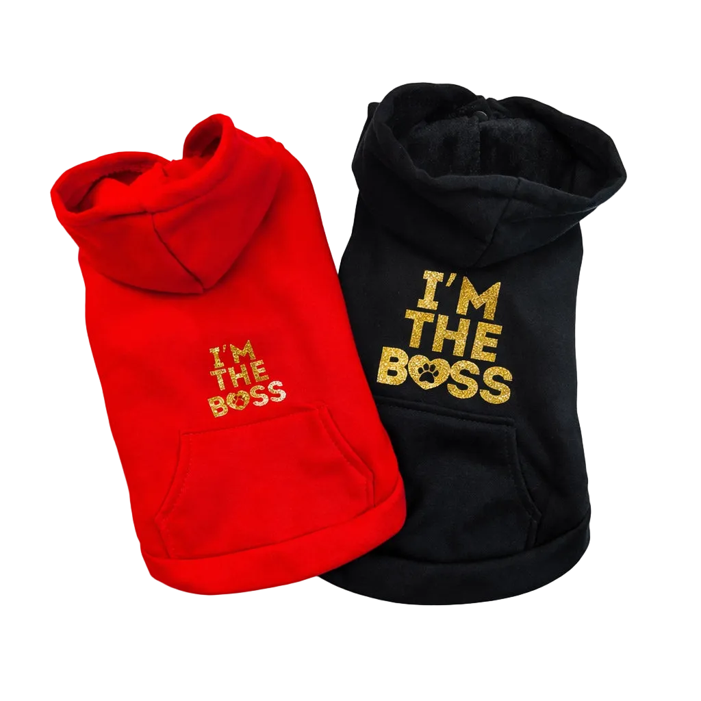 "I'm the Boss" Dog Hoodie | DIXY'S