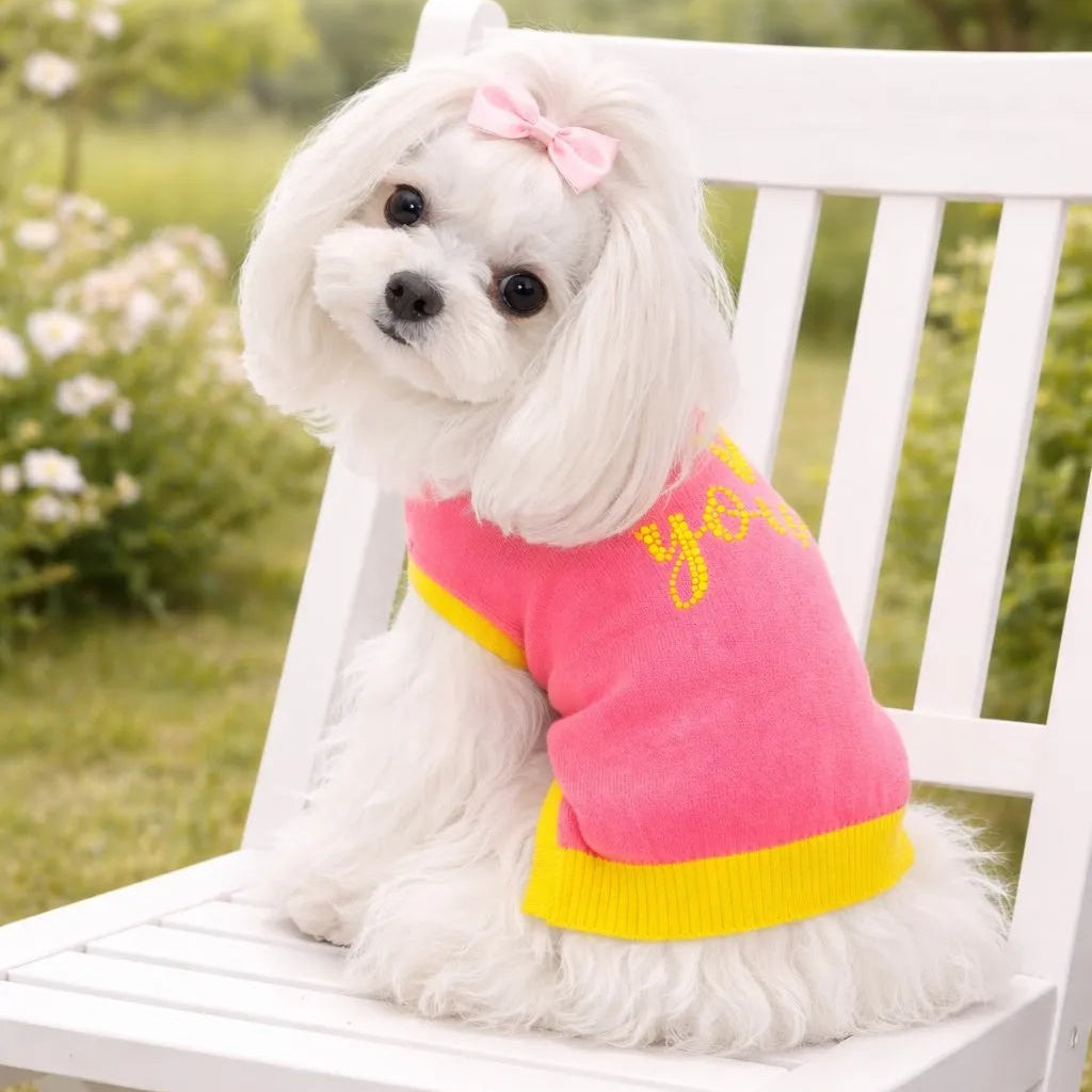 Love You Cotton Dog Sweater