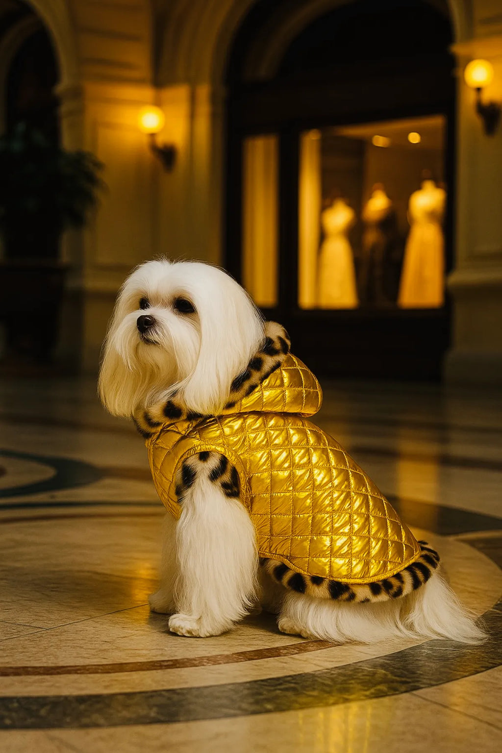 Dog Down Jacket Mod. Gold - Made in Italy | Dixystore