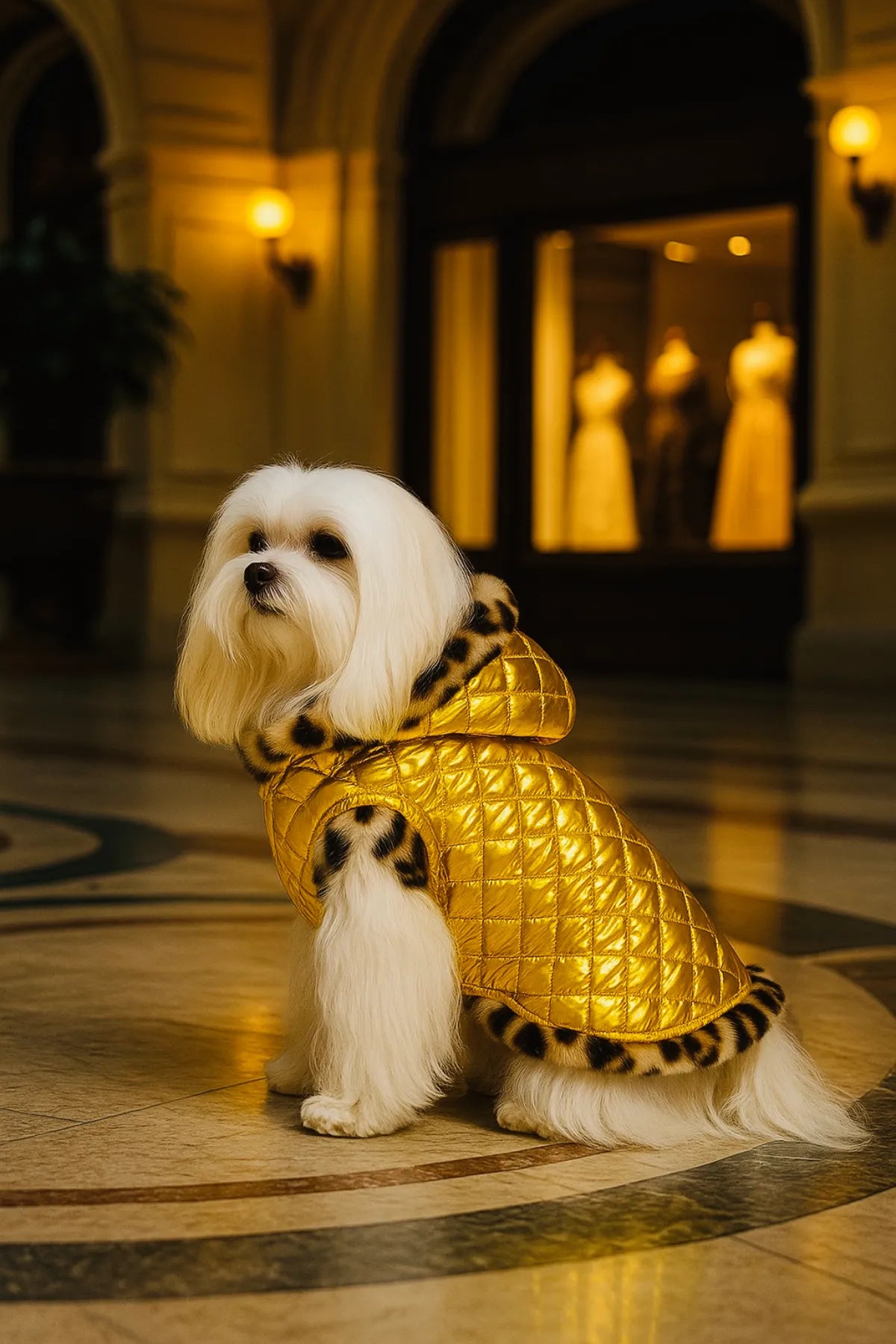 Dog Down Jacket Mod. Gold - Made in Italy | Dixystore