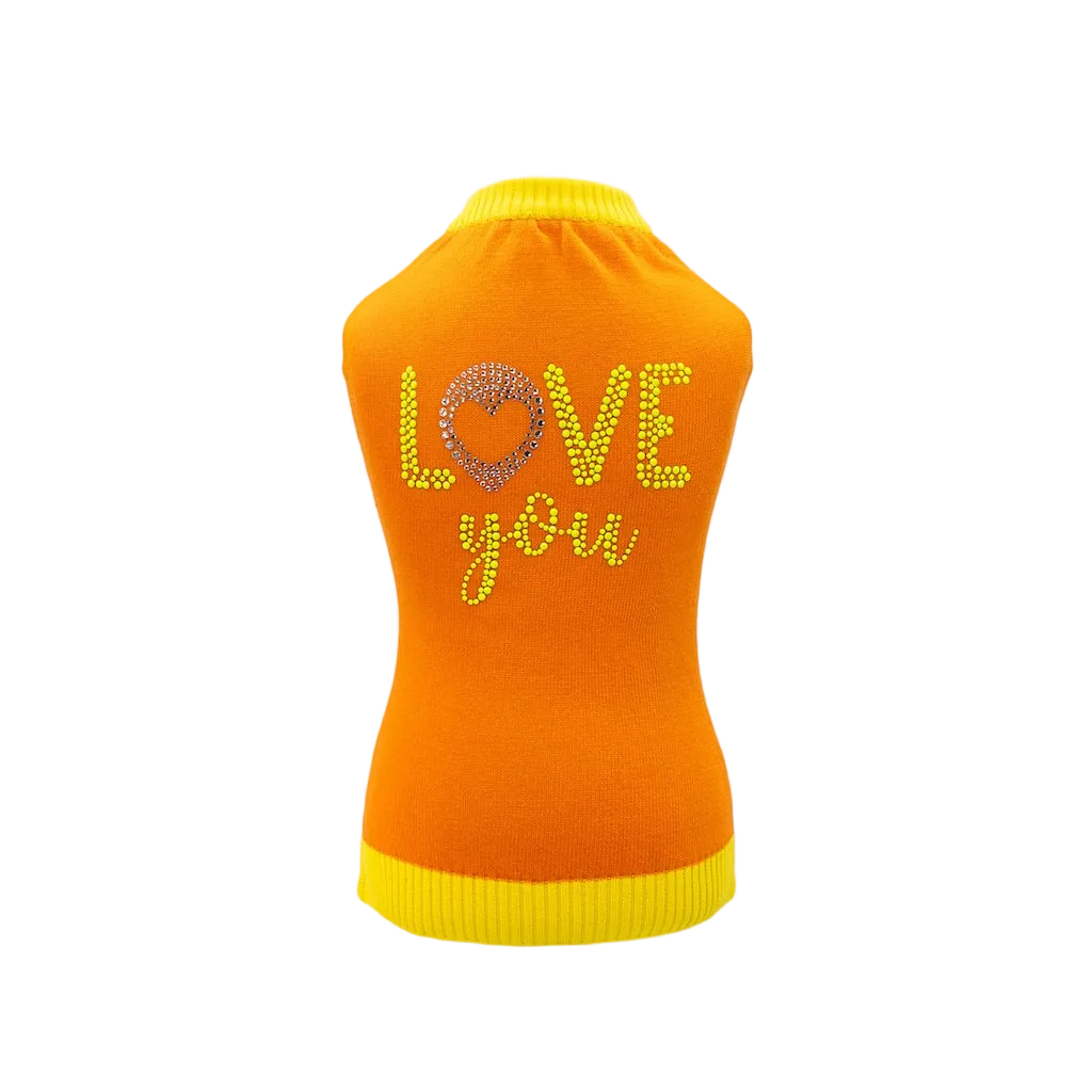 Love You Cotton Dog Sweater