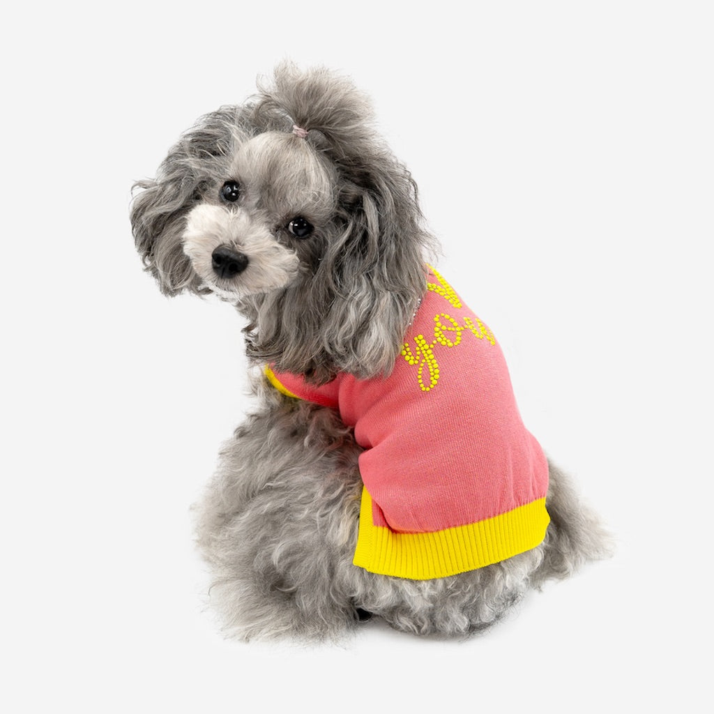 Love You Cotton Dog Sweater
